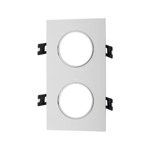 Square. Plastic downlight white double 93x173