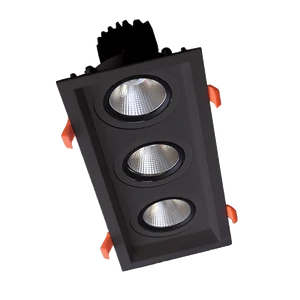 TRIPLE LED SPOT LIGHT 3X15W 230V 4000K BL+EMERGENCY KIT