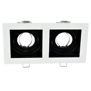 EL-110SQ2 SQ. RECESSED DOWNLIGHT GU10 WHITE &amp;amp; BLACK