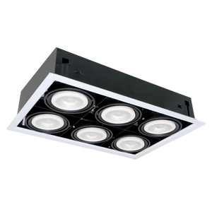 LED KIEMELŐVILÁGÍTÁS QUAD612 12W 6XE27 2700K SÖTÉT SZÜRKE