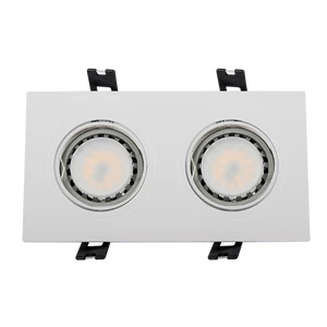 LEDES MŰANYAG TÉGLALAP ALAKÚ SPOTVILÁGÍTÁS PAR 16 2X5.5W 2700-3000K S FEHÉR