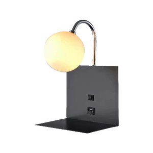 BETTY FALI LÁMPA 1XG9 USB-VEL FEKETE