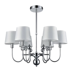 CARMEN CHANDELIER 6xE27 WHITE/CHROME