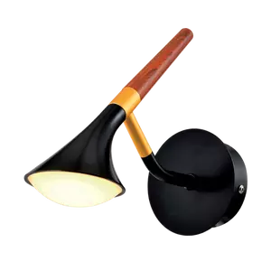 DUNCAN LED WALL LAMP 5W 3000K MATTE BLACK/WOOD