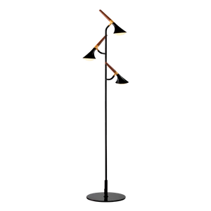 DUNCAN LED FLOOR LAMP 15W 3000K MATTE BLACK/WOOD