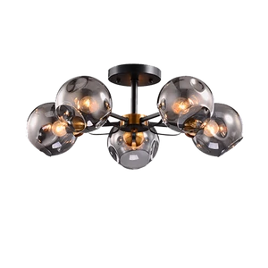 ELLARIA CHANDELIER 5xE27 WOOD/GREY