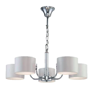 MELODY CHANDELIER 5xE27 CHROME/WHITE