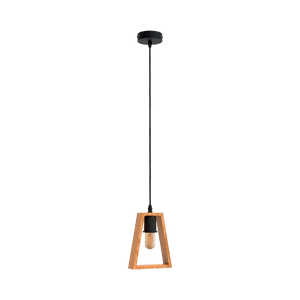 RONNY PENDANT 1xE27 BLACK/WOOD