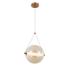 SPLENDOR LED PENDANT 9W 3000K, BRASS+COGNAC GLASS