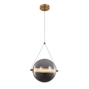 SPLENDOR LED PENDANT 9W 3000K, BRASS+SMOKY GREY