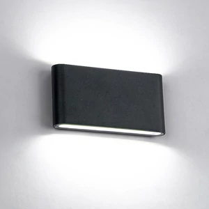 LED FALI LÁMPA 2X6W KEREKÍTETT 4000K FEKETE