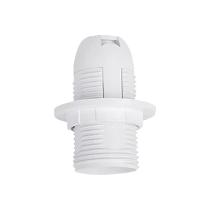 LAMP HOLDER WITH PLASTIC COVER AND RING E14 WHITE