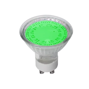 LED LÁMPA SMD2835 3W GU10 230V 3000K ZÖLD