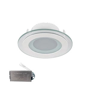 LED PANEL ÜVEG KEREK 6W 2700K+INVERTERREL