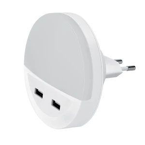 LED NIGHT LAMP WITH 2*USB 0.5W 3000K