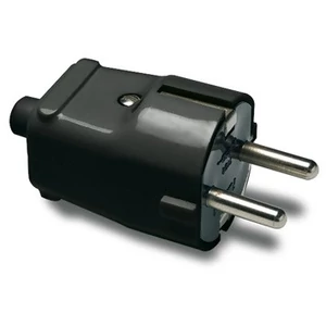 Földelt dugvilla fekete, 16A-250V