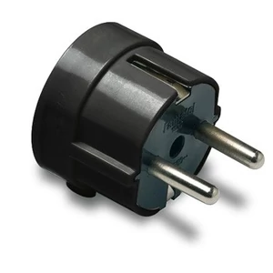 Földelt dugvilla  fekete, 16A-250V