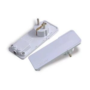 Földelt dugvilla, extra lapos, fehér, 16A-250V