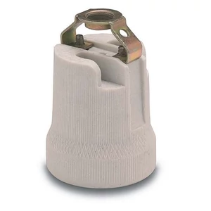 Porcelán foglalat  E-27, M10x1, szimmetrikus rögzítés