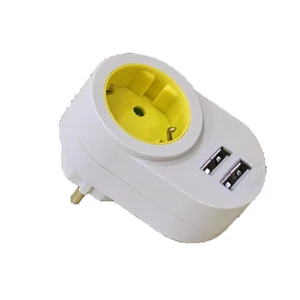 Háztartási dugalj 2db USB csatlakozóval