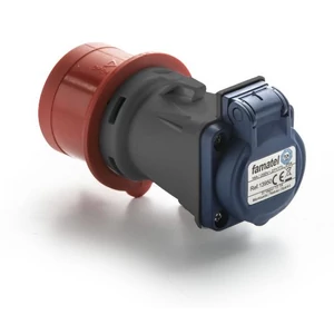 Ipari - háztartási csatlakozó adapter 5P 16A 400V - 3P 16A 230V