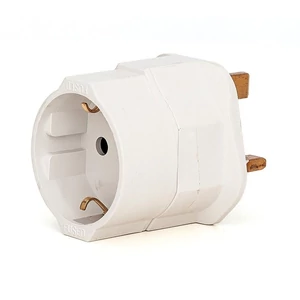 Háztartási adapter GB-EU, fehér 13A-250V