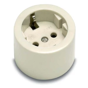 Földelt falon kivüli dugalj  /kerek/ fehér, 16A-250V