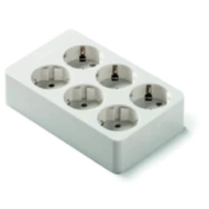 Földelt szerelhető elosztó, hatos /tégla/ fehér, 16A-250V