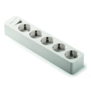 Földelt szerelhető elosztó ötös, kapcsolóval, fehér, 16A-250V