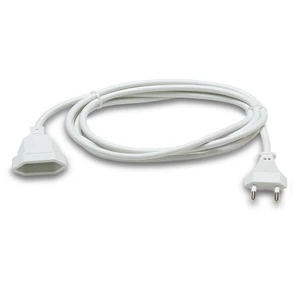 Szerelt hosszabbító 10A 2x1mm2 2m fehér