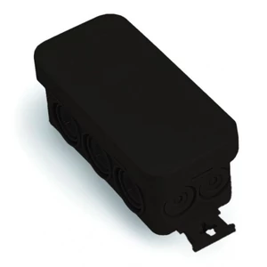 Kötődoboz 90x43x36mm könnyített oldal IP55 fekete