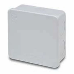 Kötődoboz 80x80x36mm, sima oldalú, pattintós tetővel, IP55