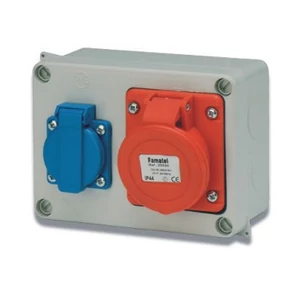 3073 szerelő doboz 1db házt. alj + 1db 5P 32A ip. alj, IP44