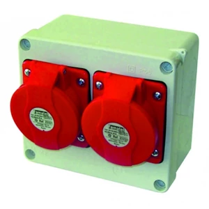 3073 szerelő doboz 2db  5P 16A ip. alj, IP44