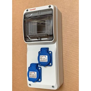 AcQUA  6 mod. ipari doboz 2 db háztartási aljzat 250V 16A