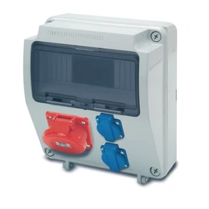 AcQUA 9 mod. szerelt ipari doboz /2db ht. alj+1db  5P 16A/