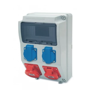 AcQUA 9 mod. szerelt doboz /2db ht.alj+1db 5P 16A+ 1db 5P 32A/