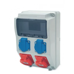AcQUA 9 mod. szerelt ipari doboz /2db házt. alj+2db 5P 32A/