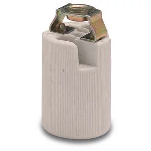 Porcelán foglalat, E-14, M10x1, szimmetrikus rögzítés