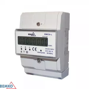 Fogyasztásmérő elektr. kijelzővel 3x5A (80A) 3 fázisú