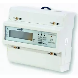 Fogyasztásmérő elektr. kijelzővel 3x20A (100A) 3 fázisú