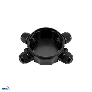Kötődoboz+4db tömsz. 68x40mm/kerek/ IP66 BEMKO