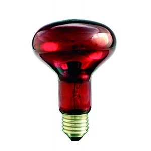 Infra izzó R80 75W E27 vörös Helios