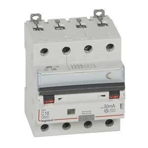 DX3 4P kombinált áram-védőkapcsoló  C16 6000A / 10kA 30mA A típus