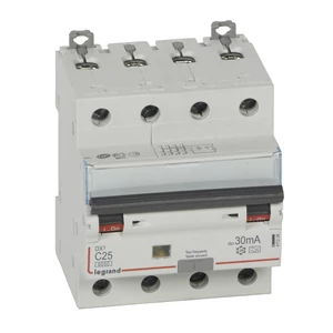 DX3 4P kombinált áram-védőkapcsoló  C25 6000A / 10kA 30mA A típus