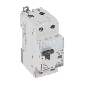 DX3 1P+N kombinált áram-védőkapcsoló B10 6000A / 10kA 30mA A típus