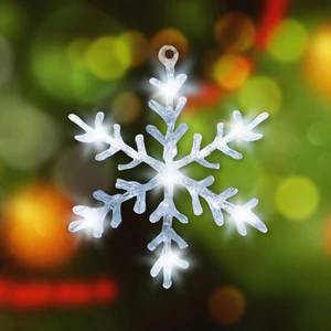 LED-es akril ablakdísz, hókristály