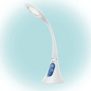 LED-es asztali lámpa, órával, hőmérővel