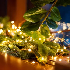 Micro LED fényfüzér, 20 melegfehér micro LED
