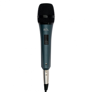 Kézi mikrofon, fém, s.kék, XLR-6,3mm